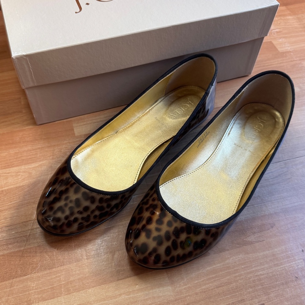 J.Crew Kelcey patent tortoise ballet flats.size 8 - Picture 2 of 14